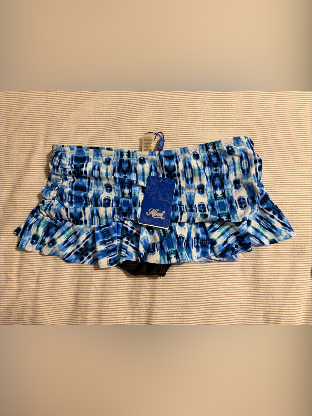 NWT Heat Swimwear Tie-Dye Ruffle Swim Skirt - Size S - Eccentric